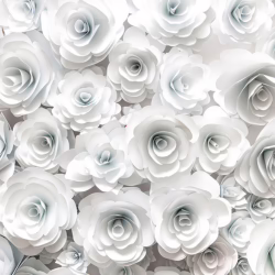 3D White Flowers