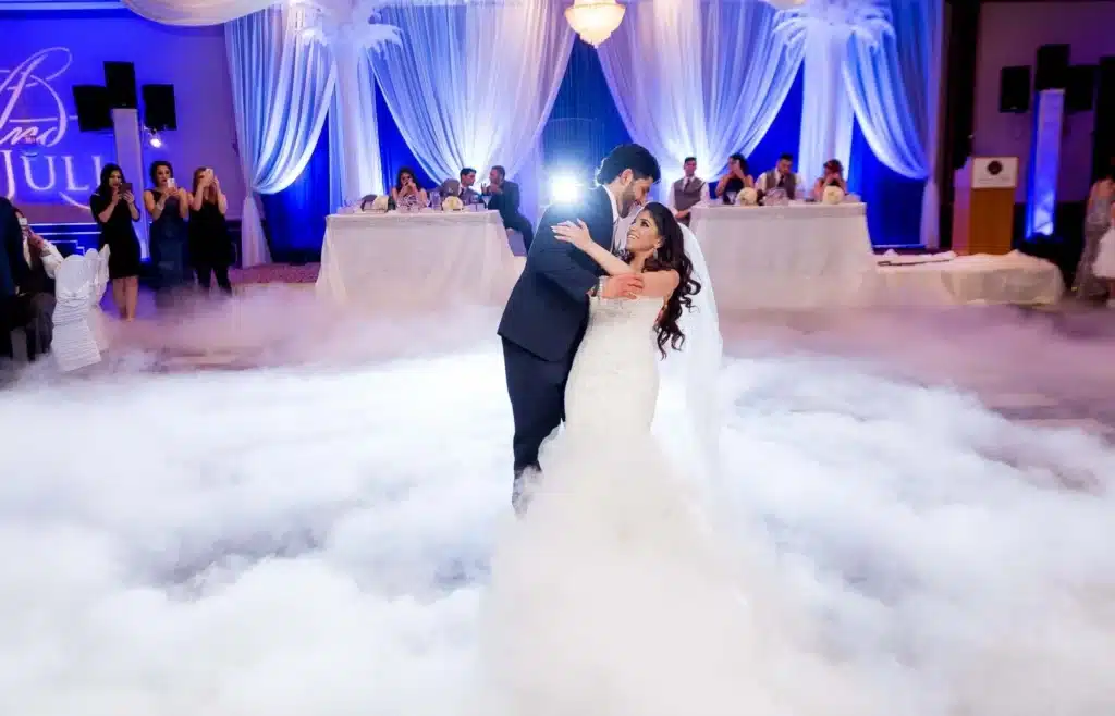 Talent Productions Dry Ice Wedding Couple Dancing Edmonton